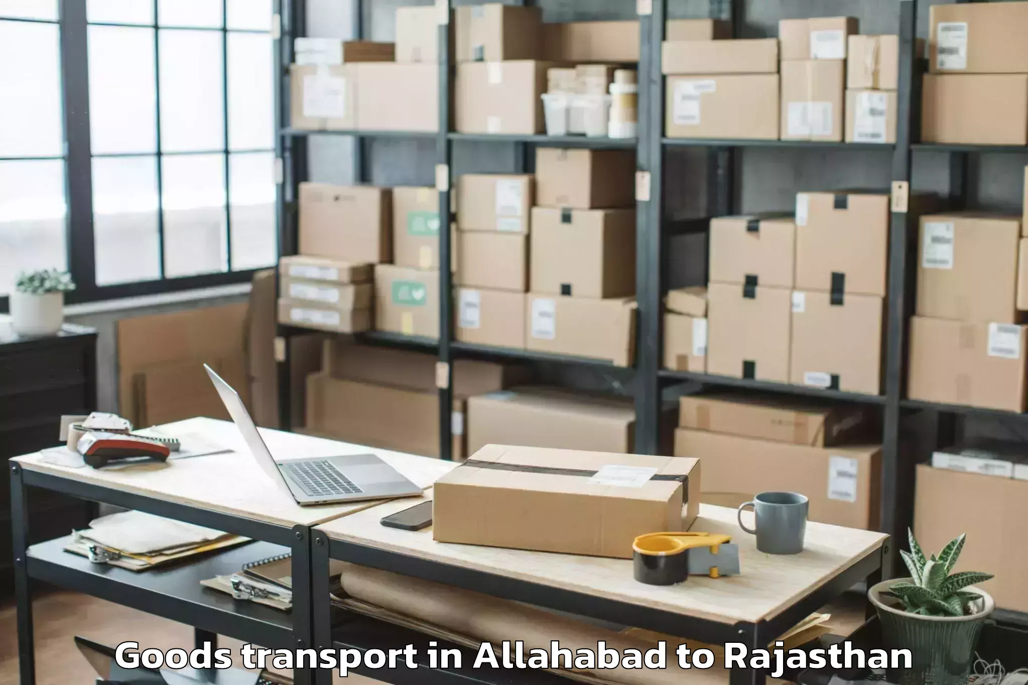 Trusted Allahabad to Jagannath University Jaipur Goods Transport